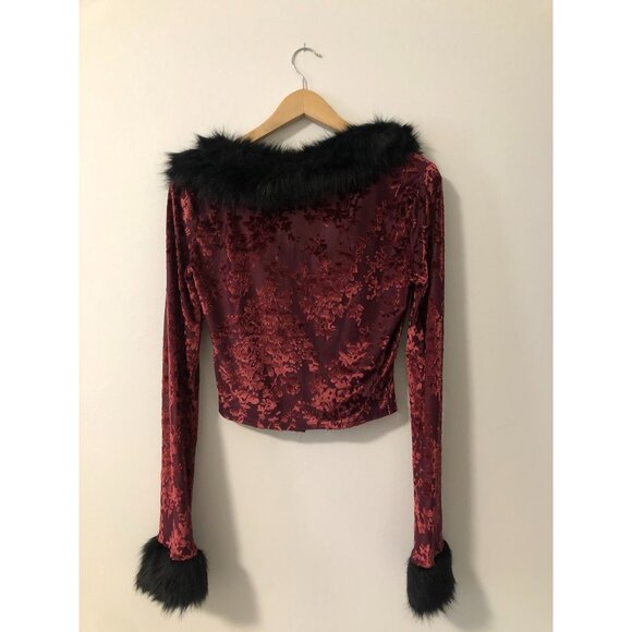 NWT Dolls Kill Delia's Lovestruck in Lisbon Corset Top - Red Burgundy Size M - Picture 10 of 16